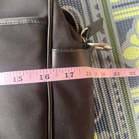 Coach Black Leather Canvas Twill Laptop Bag **fits 15” laptop - Picture 11 of 12